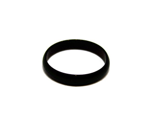 Anello Stondato 4 mm Nero Lucido