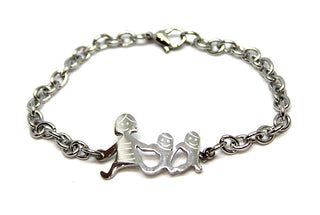 Bracciale Famiglia Maglia a Catena con Mamma e 2 Bimbi