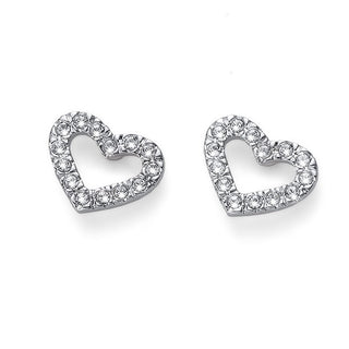 Orecchini cuore con cristalli