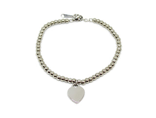 Pulsera de Mujer de Malla de Puntos con Corazón ByClay