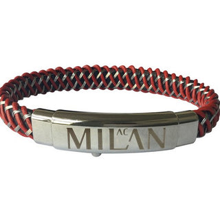 Bracciale Milan intrecciato con piastrina