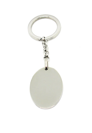 Llavero de acero con óvalo.