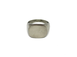 Anello Sigillo Squadrato Opaco