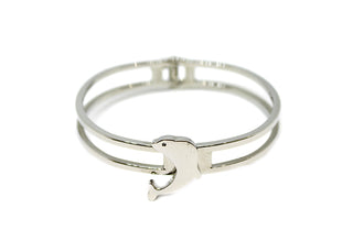 Bracciale Donna Rigido con Delfino sulla Chiusura