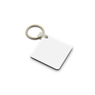 Llavero de madera con forma cuadrada