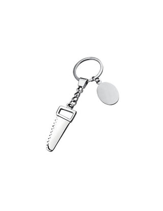 Llavero con Colgante en Forma de Sierra y Ficha