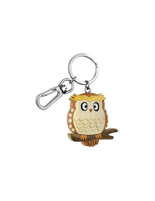 Llavero de Madera con Colgante en Forma de Búho