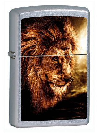 Accendino Zippo Silver con l'immagine di un Leone