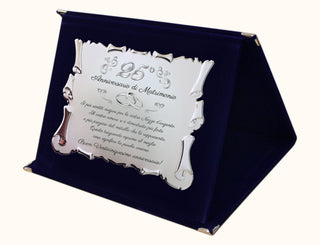 Targa per Venticinquesimo Anniversario di Matrimonio | Regalo 25esimo Nozze d'argento |