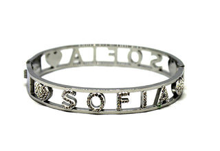 Bracciale Rigido Cristalli con nome Sofia