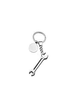 Portachiavi con Ciondolo a forma di Chiave Inglese e Gettone