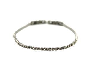 Bracciale Donna Tennis sottile Bianco