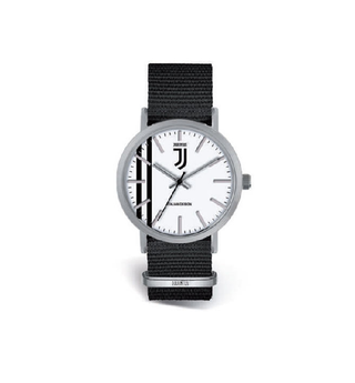 Orologio Juventus con quadrante bianco e cinturino nero in tessuto
