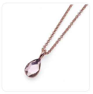Collar de oro rosa con piedra