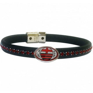Bracciale Milan in silicone con stemma e cristalli