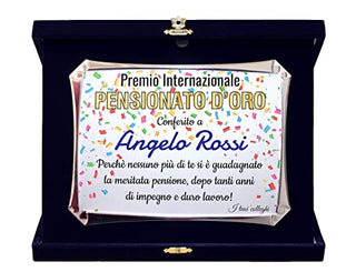 Targa per Pensione | Regalo Personalizzato Pensionato