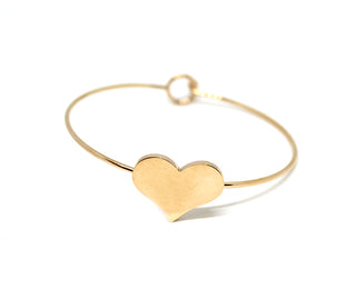 Bracciale Donna Rose Gold Rigido con Cuore