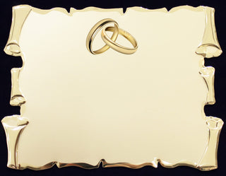 Targa Regalo Matrimonio Personalizzabili Pergamena con Cofanetto | Personalizza nomi e dedica