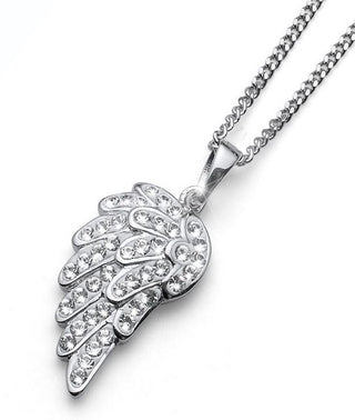 Collana ala d'angelo e cristalli