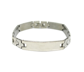 Bracciale Uomo Maglie irregolari con Piastrina