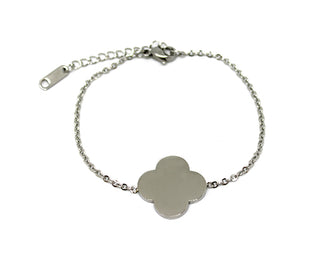 Pulsera de Mujer de Eslabones de Cadena Fina con Flor Central