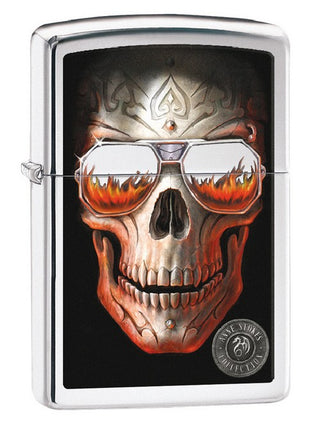 Accendino Zippo Silver con l'immagine di un Teschio