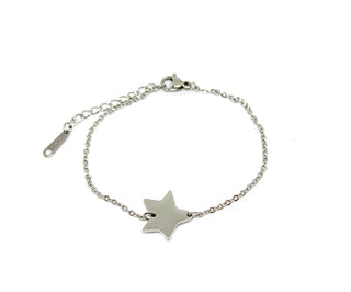 Bracciale Donna Maglia a Catena fine con Stella centrale