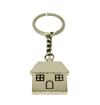 Llavero de casa de metal