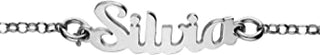 Pulsera de plata con nombre Silvia