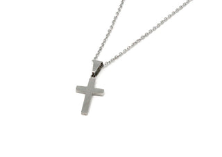 Collar de eslabones de cadena para mujer con colgante en forma de cruz