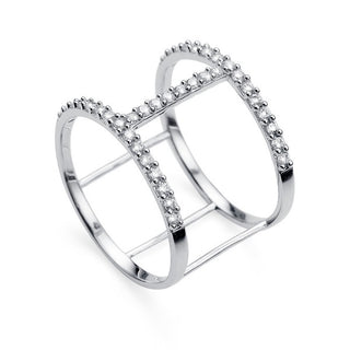 Anello tunnel con svarowski. Misura M