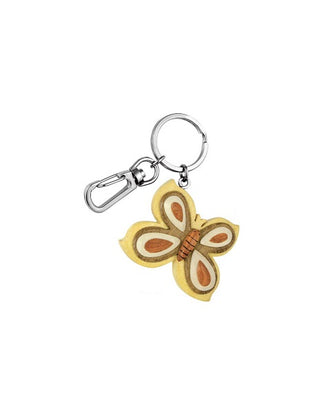Llavero de Madera con Colgante en Forma de Mariposa