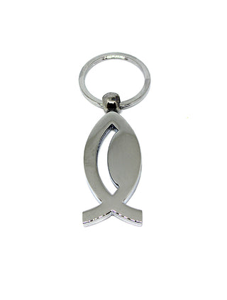 Llavero de metal con forma de pez