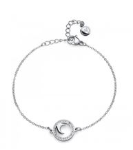 Bracciale con cerchio di cristalli e luna