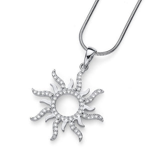 Collana sole e cristalli