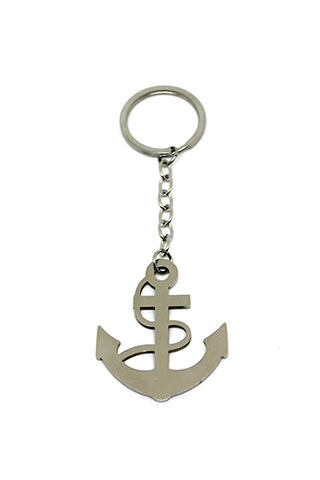 Llavero de Acero con Colgante Ancla Náutica