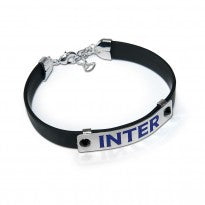 Bracciale Inter con piastrina e cristalli