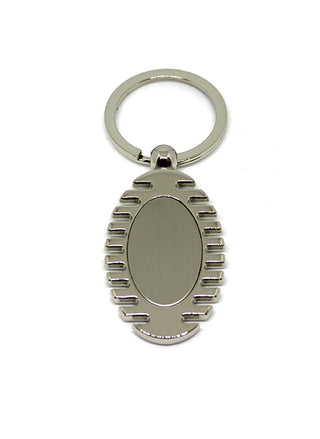 Llavero metálico ovalado