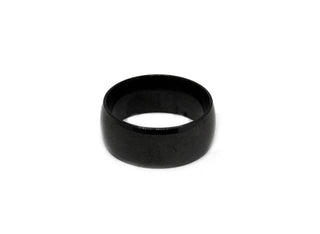Anello Stondato 8 mm Nero Lucido