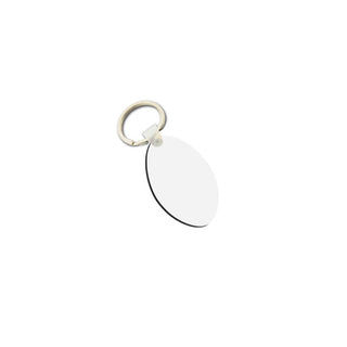 Llavero de madera con forma ovalada