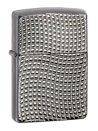 Accendino Zippo Silver lavorato con fantasia a Borchie