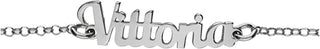 Pulsera de plata con nombre Vittoria