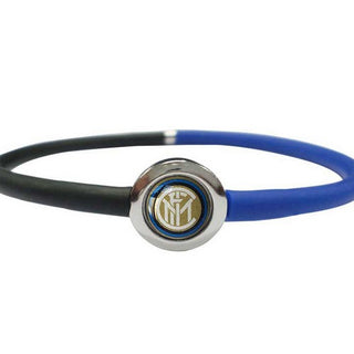 Bracciale Inter in silicone nero e azzurro