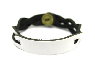 Bracciale Donna in Cuoio Bianco a fascia Small