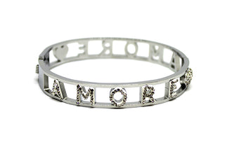 Bracciale Donna Rigido Scritta Amore