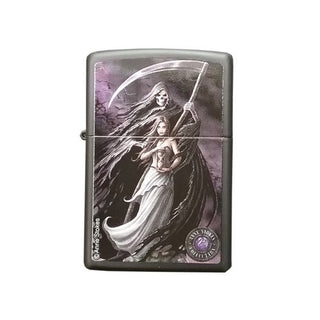 Accendino Zippo Silver con la raffigurazione della Morte con Falce