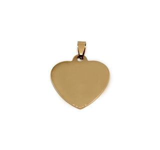 Colgante en forma de corazón de oro rosa