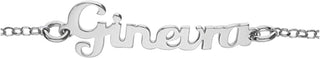 Bracciale in Argento con nome Ginevra