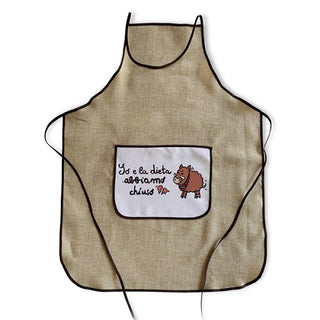 Grembiule in Juta con Tasca Personalizzabile