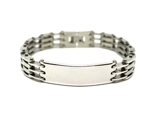 Bracciale Uomo Maglia spessa con Piastrina